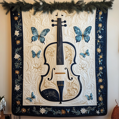 Blue Violin Quilted Blanket GFTOTL1139