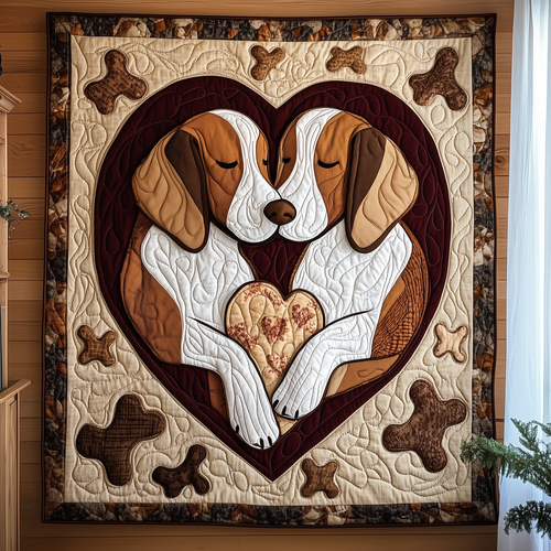 Beagle Bond of Love Quilted Blanket GFTOTL1161