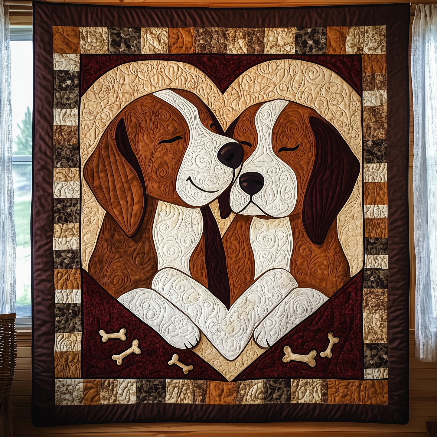 Beagle Bond of Love Quilted Blanket GFTOTL1163