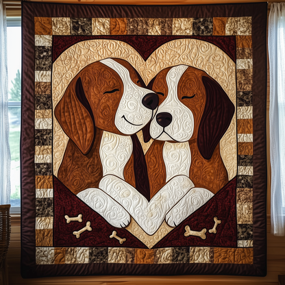 Beagle Bond of Love Quilted Blanket GFTOTL1163