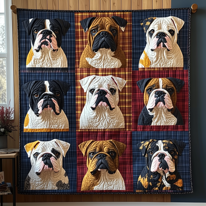 English Bulldog Quilted Blanket GFTOTL1169