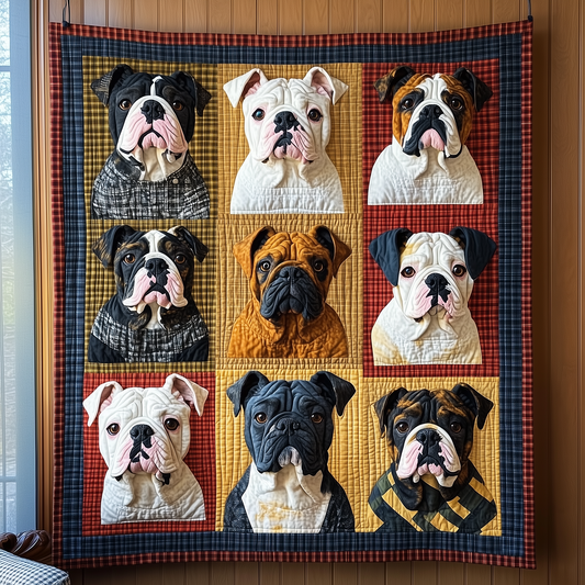 English Bulldog Quilted Blanket GFTOTL1170