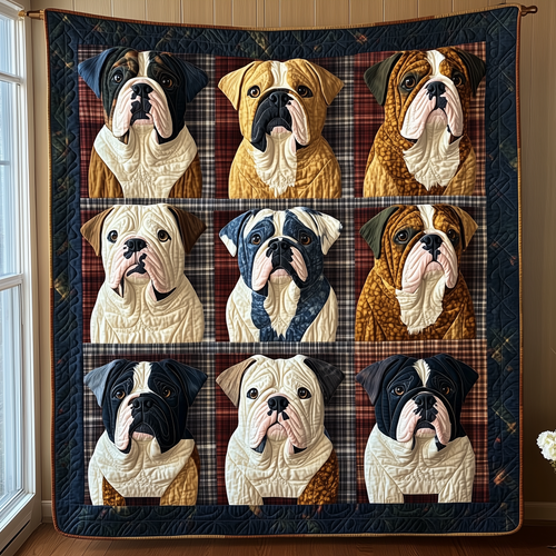 English Bulldog Quilted Blanket GFTOTL1171