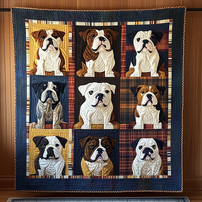 English Bulldog Quilted Blanket GFTOTL1172