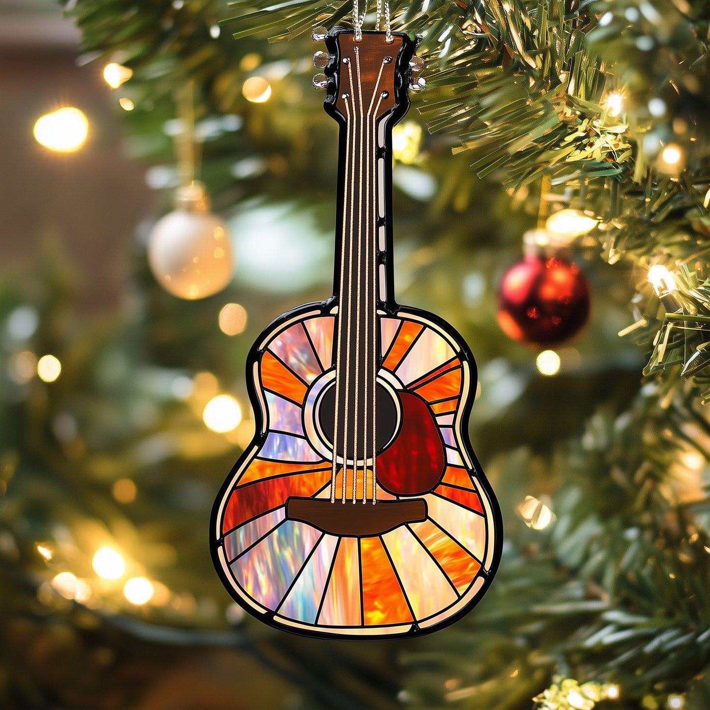 Glitter Guitar Mica Ornament GFTOTL1200