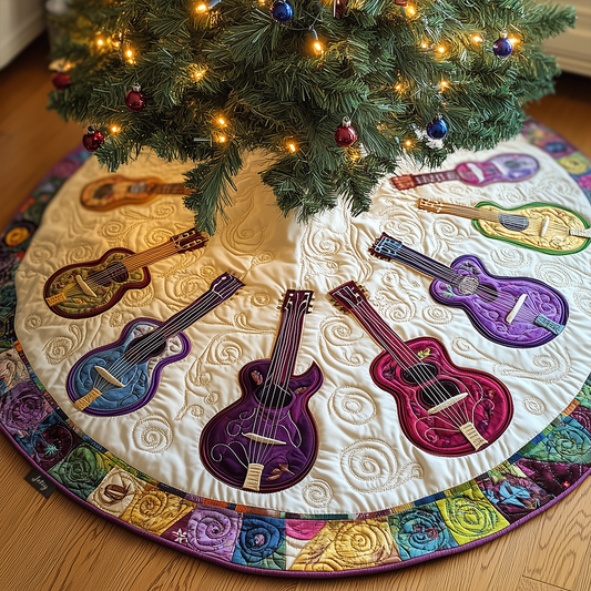 Joyful Guitar Quilted Tree Skirt GFTOTL1328