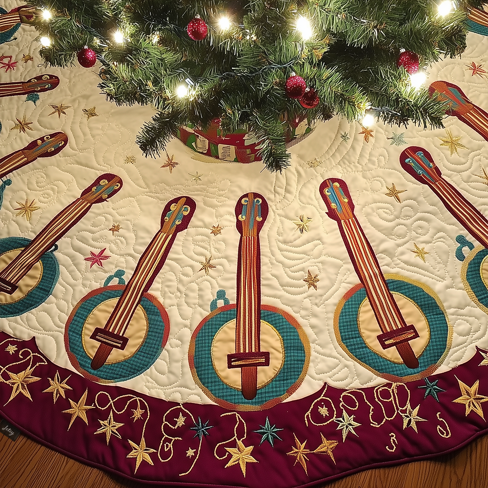 Festive Banjo Quilted Tree Skirt GFTOTL1330