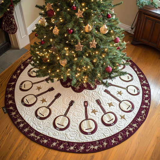 Festive Banjo Quilted Tree Skirt GFTOTL1333