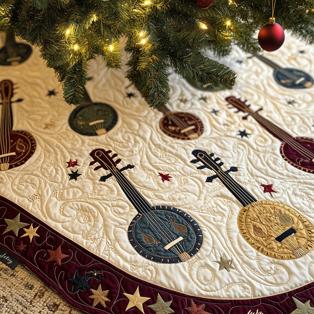 Festive Banjo Quilted Tree Skirt GFTOTL1335