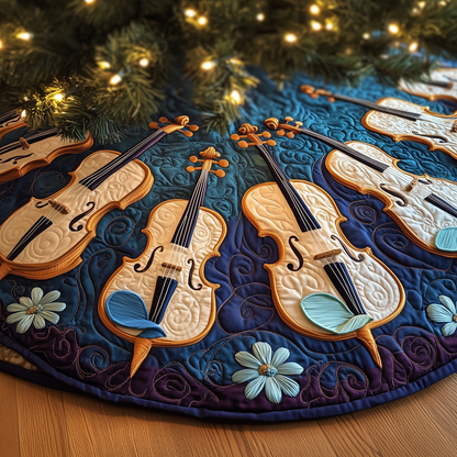 Joyful Violin Quilted Tree Skirt GFTOTL1337