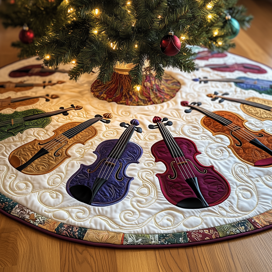 Joyful Violin Quilted Tree Skirt GFTOTL1343