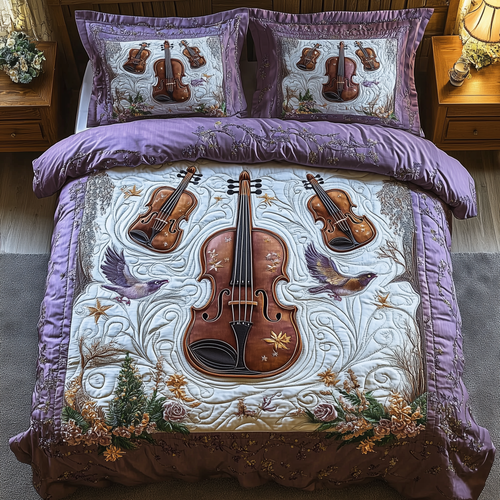 Festive String 3-Piece Quilted Bedding Set GFTOTL1457