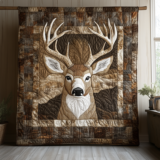 Deer Autumn Vibe Quilted Blanket GFTOTL169