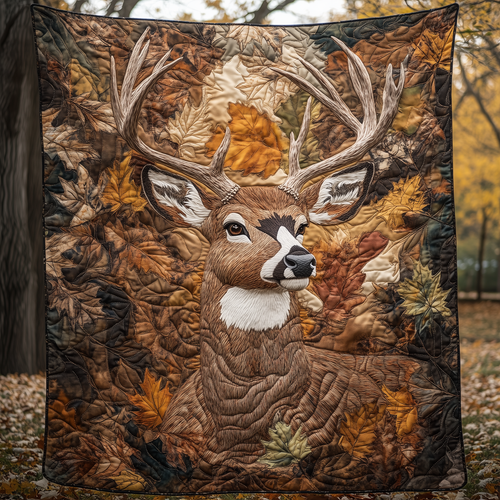 Deer Autumn Vibe Quilted Blanket GFTOTL170