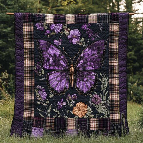 Purple Butterfly Quilted Blanket GFTOTL181