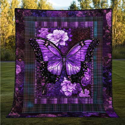 Purple Butterfly Quilted Blanket GFTOTL182