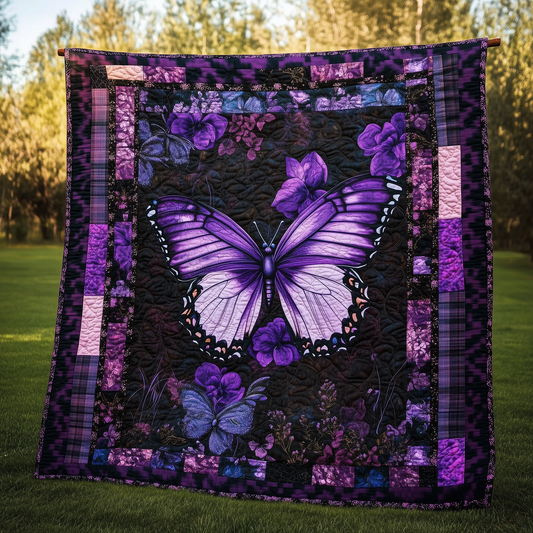 Midnight Butterfly Quilted Blanket GFTOTL188