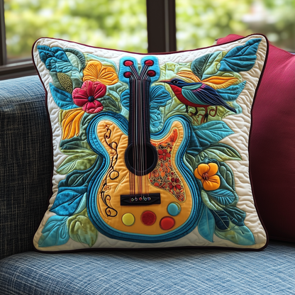 Floral Guitar Quilted Pillow Case GFTOTL201