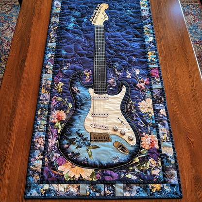 Guitar Blue Quilted Table Runner GFTOTL230