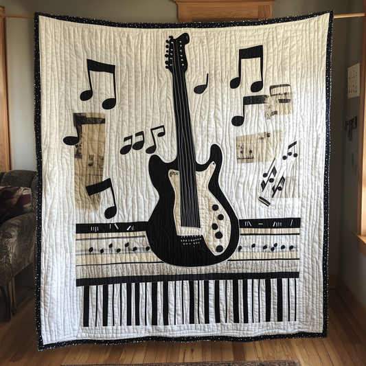 Guitar Music Quilted Blanket GFTOTL241