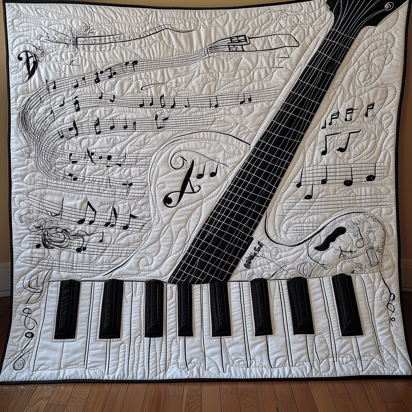 Guitar Music Quilted Blanket GFTOTL243