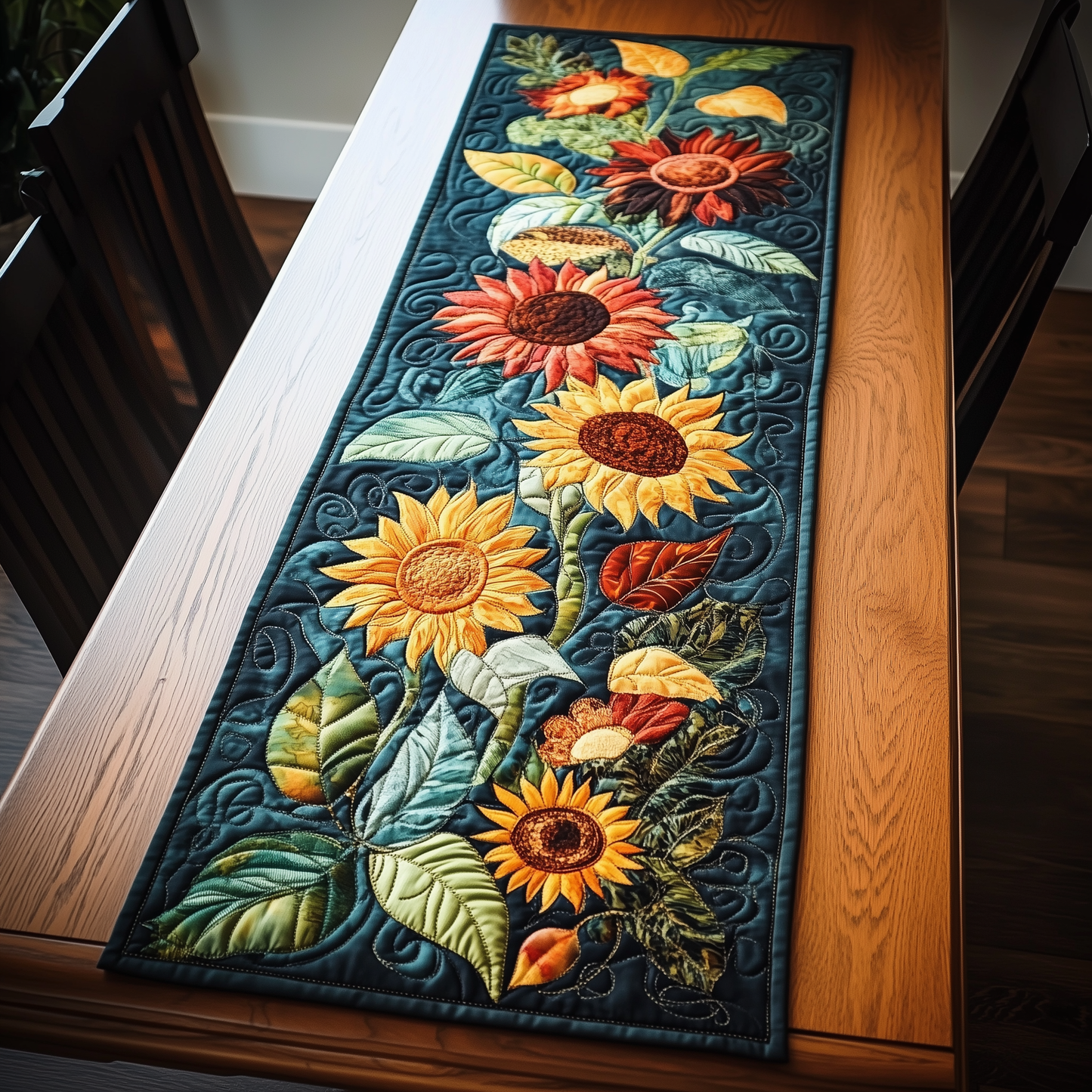 Autumn Sunflowers Quilted Table Runner GFTOTL278