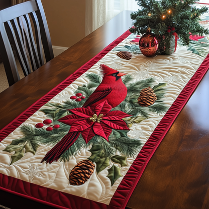 Christmas Cardinal Quilted Table Runner GFTOTL286