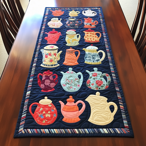 Darling Teapots Quilted Table Runner GFTOTL291