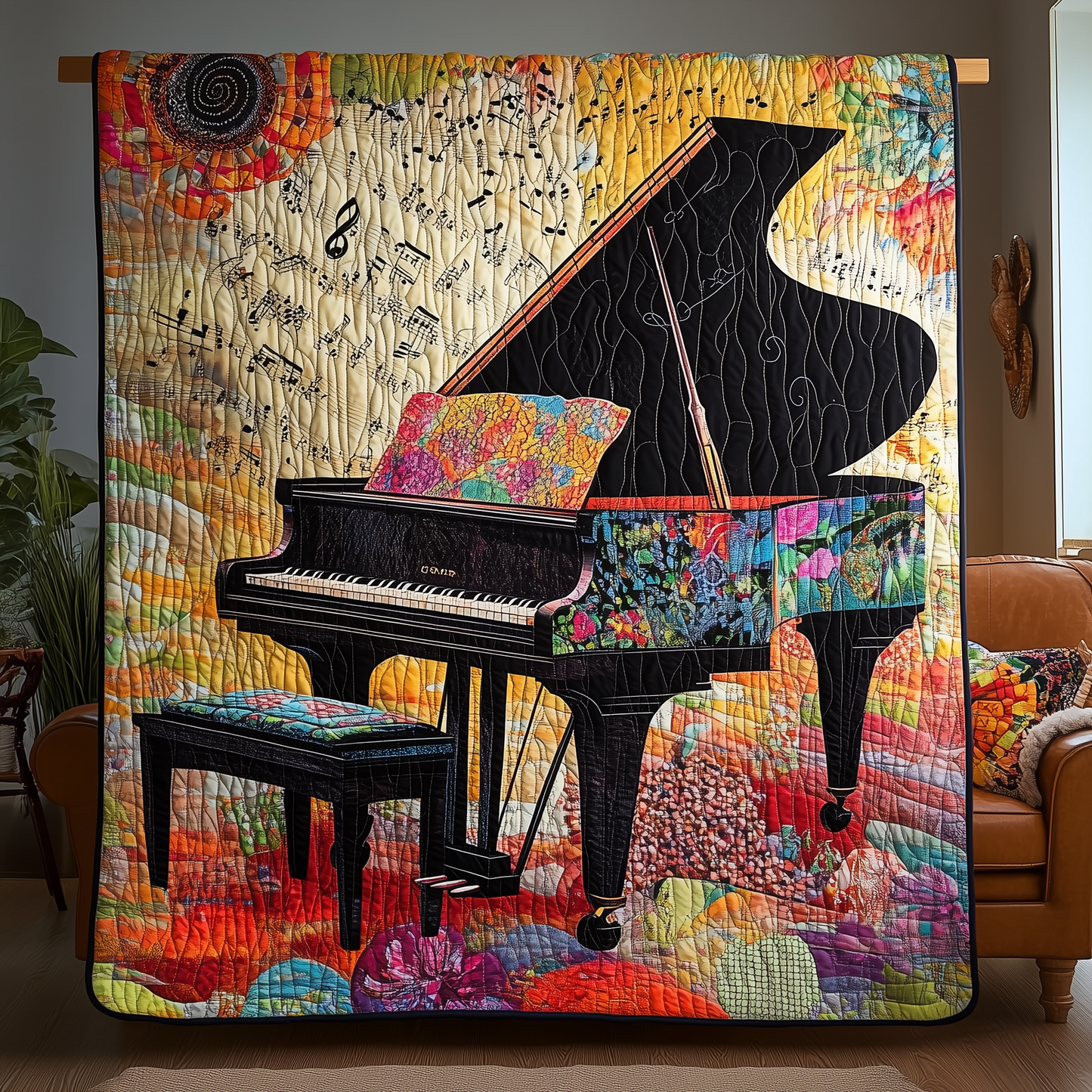 Piano Sunshine Quilted Blanket GFTOTL302