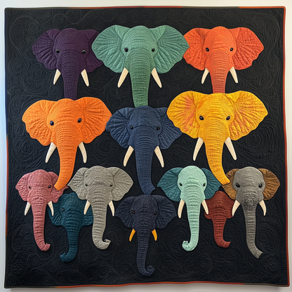 Elephants Family Quilted Blanket GFTOTL327