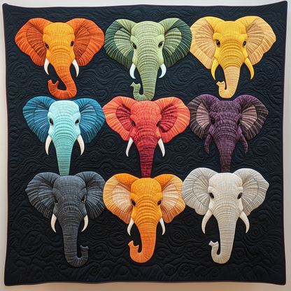 Elephants Family Quilted Blanket GFTOTL328