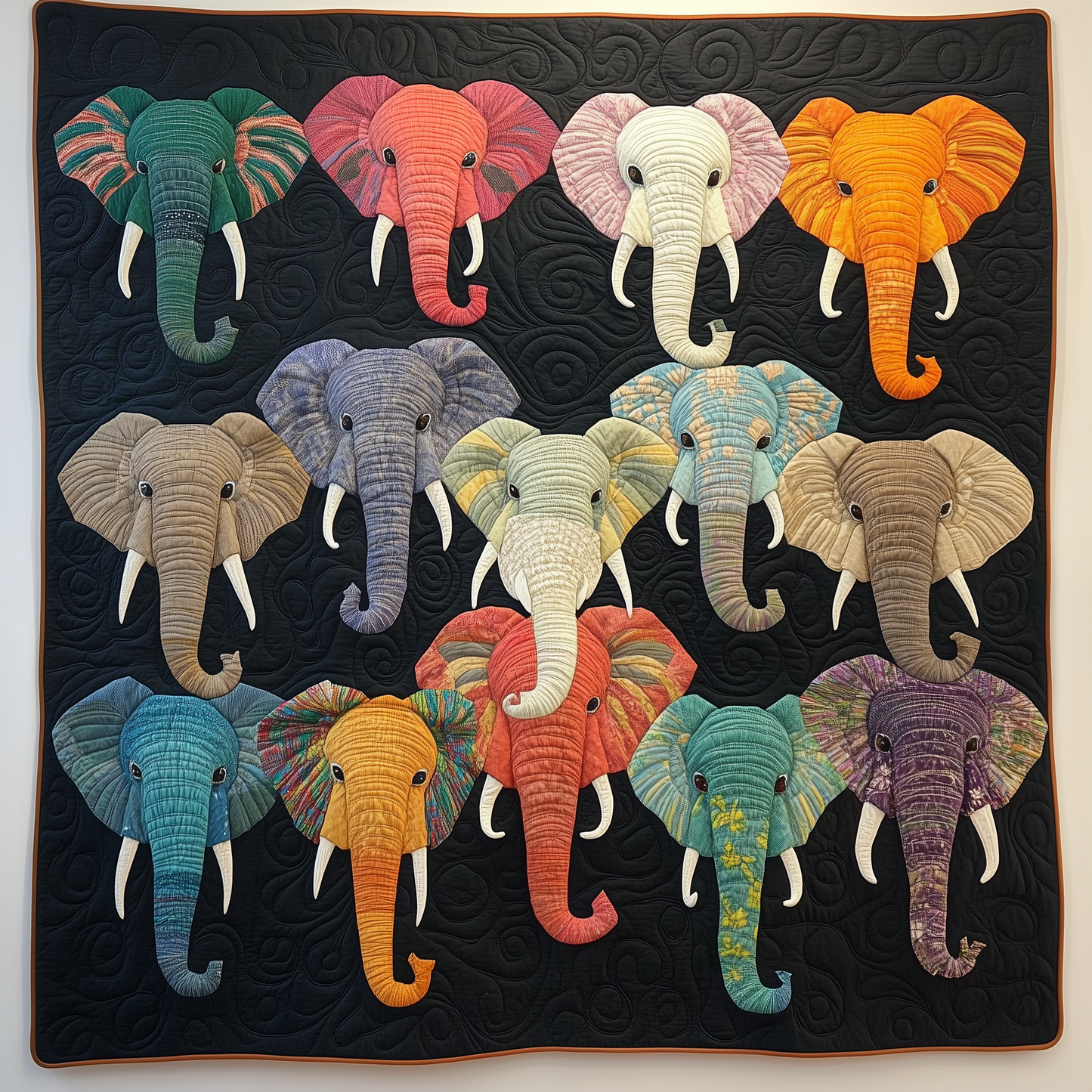 Elephants Family Quilted Blanket GFTOTL329