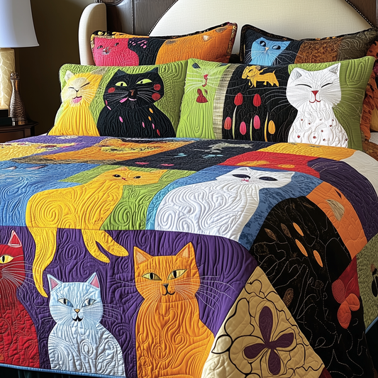 Playful Cats Quilted Blanket GFTOTL342