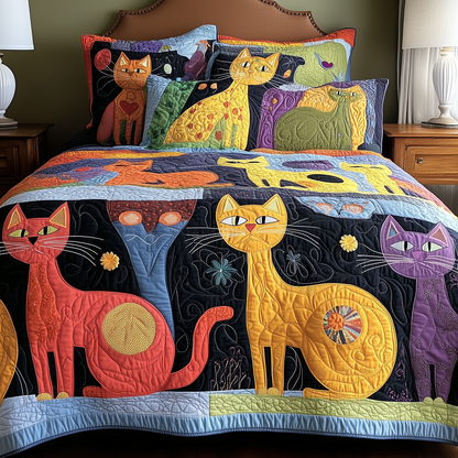 Playful Cats Quilted Blanket GFTOTL345