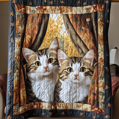 Peeking Cat Quilted Blanket GFTOTL355