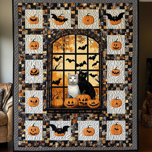 Peeking Cat Quilted Blanket GFTOTL357