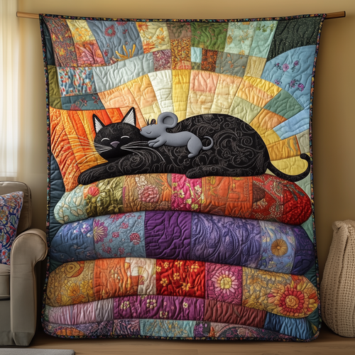 Cat and Pillows Quilted Blanket GFTOTL361