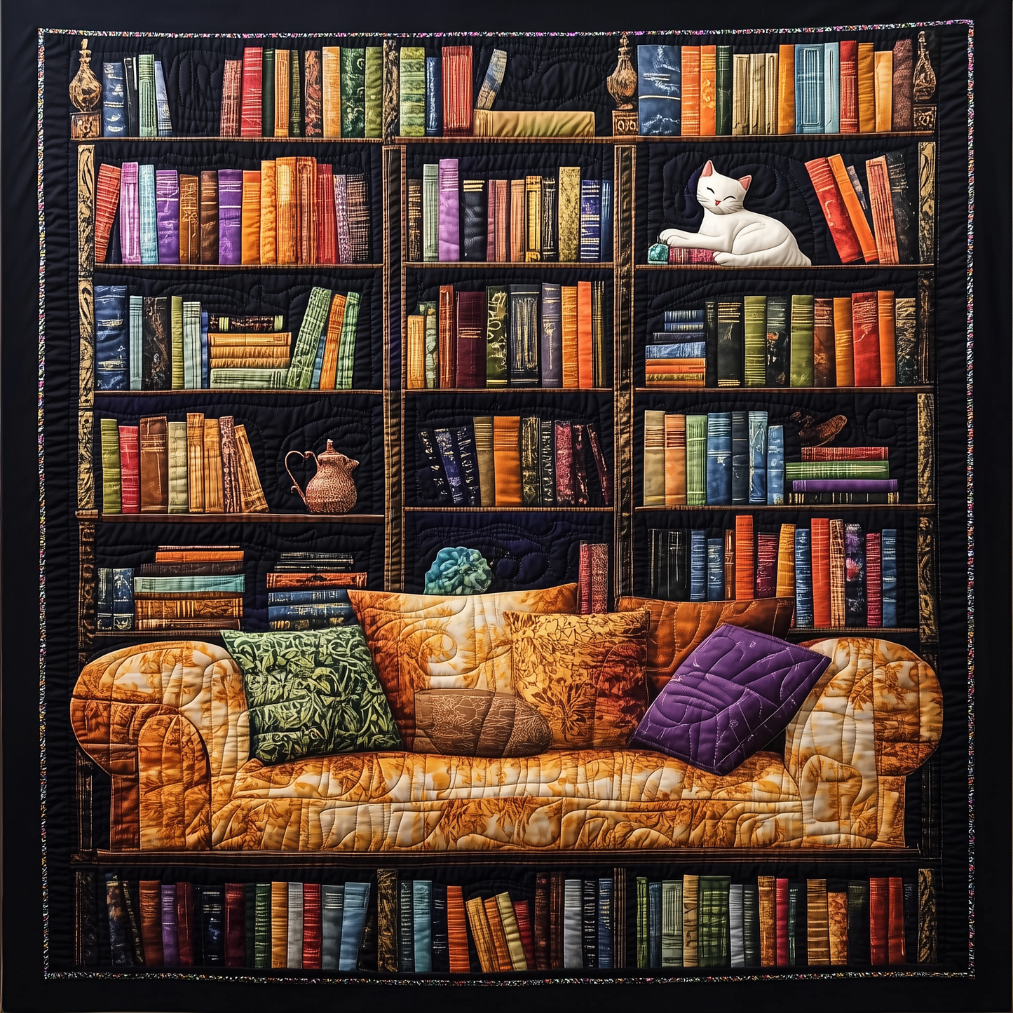 Bookcase Quilted Blanket GFTOTL373