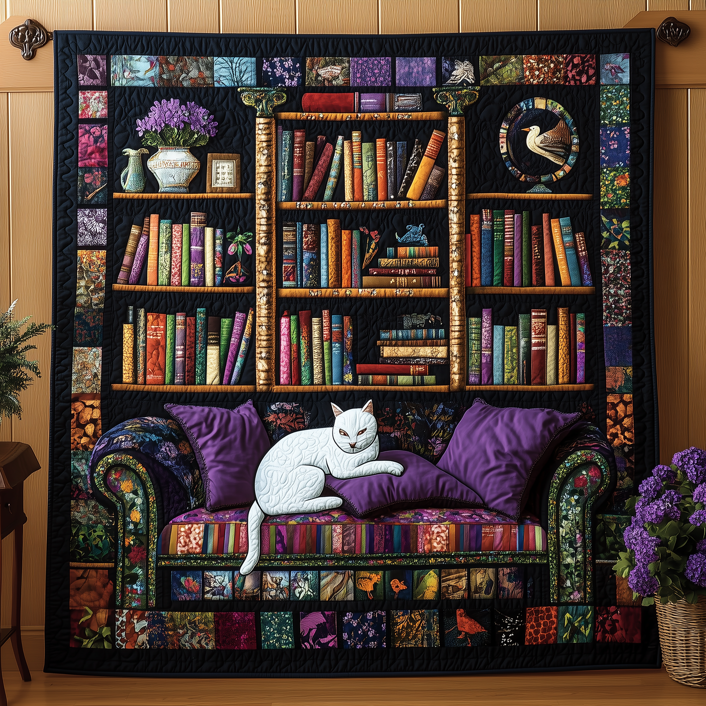 Bookcase Quilted Blanket GFTOTL376