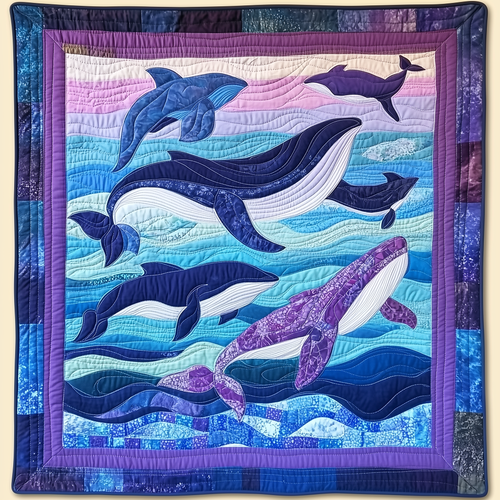 Dreamy Whales Quilted Blanket GFTOTL380