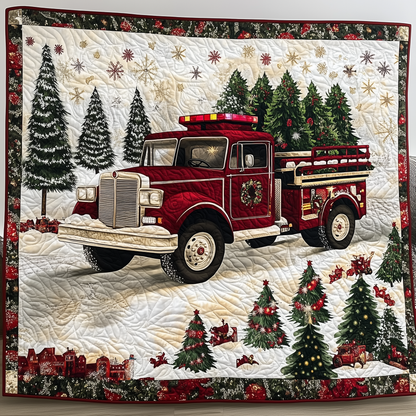 Christmas Truck Quilted Blanket GFTOTL404