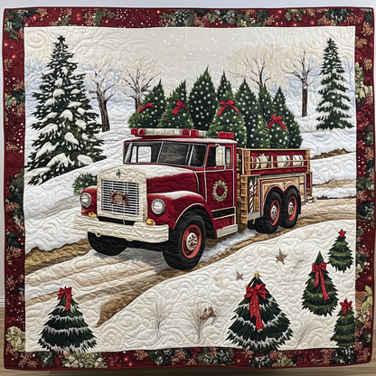 Christmas Truck Quilted Blanket GFTOTL405