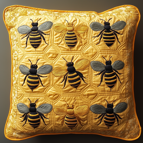 Honey Bee Quilted Pillow Case GFTOTL428