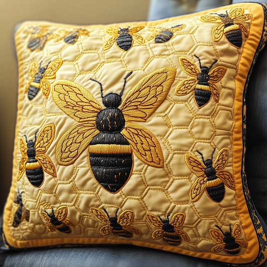 Honey Bee Quilted Pillow Case GFTOTL429