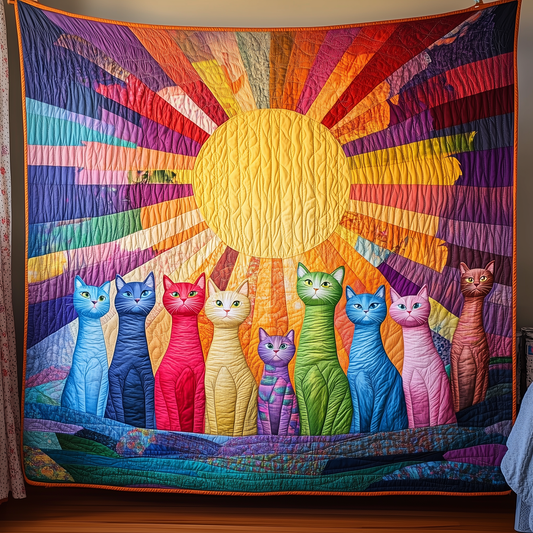 Cat Sunshine Quilted Blanket GFTOTL447