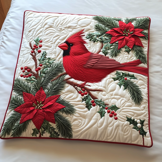 Red Cardinal Quilted Pillow Case GFTOTL493