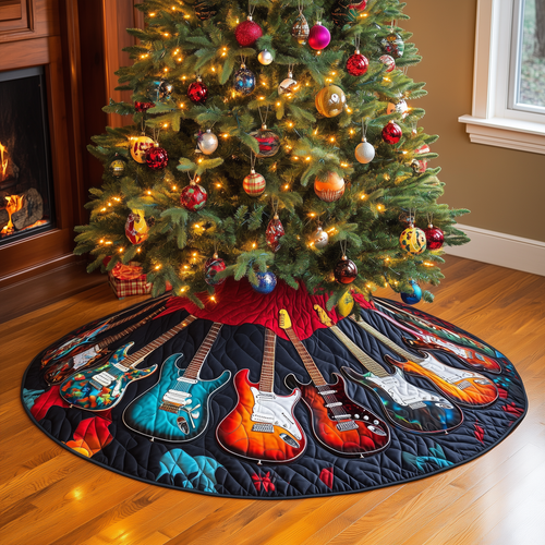 Guitars Quilted Tree Skirt GFTOTL504