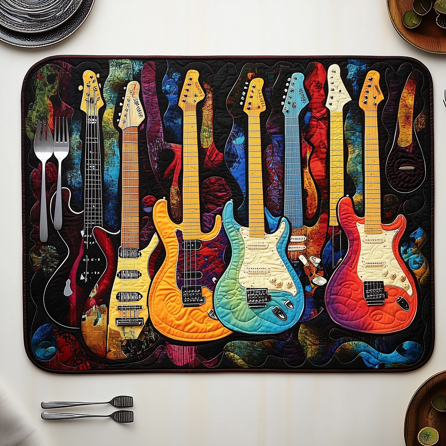 Vibrant Guitars Quilted Place Mat GFTOTL531