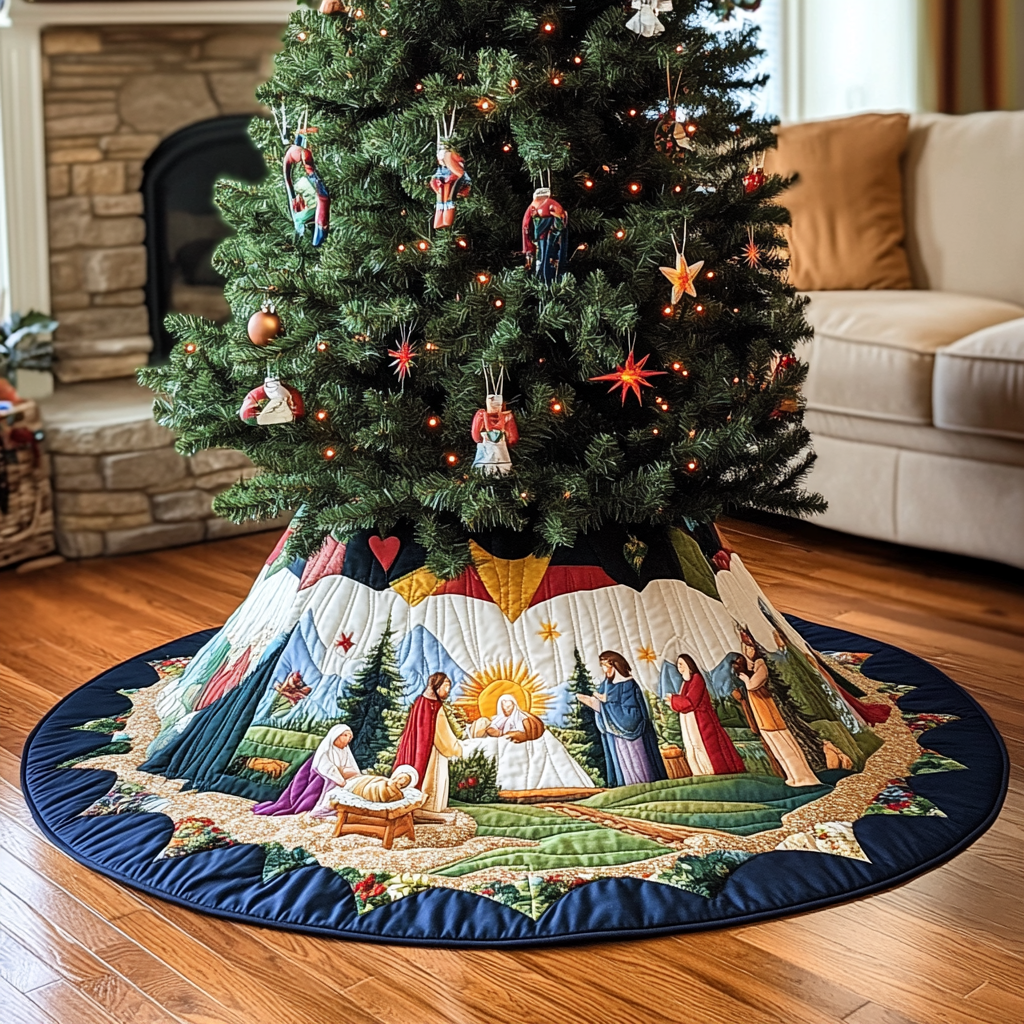 Nativity Scene Quilted Tree Skirt GFTOTL593