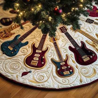 Swirls Guitar Quilted Tree Skirt GFTOTL670